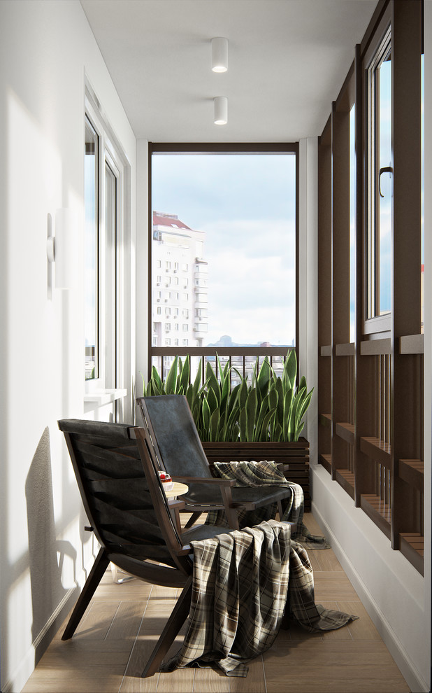 Лоджия с панорамными  окнами на 18 этаже