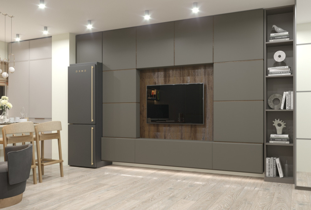 Студия общей площадью 26 м.кв. в соврменном стиле