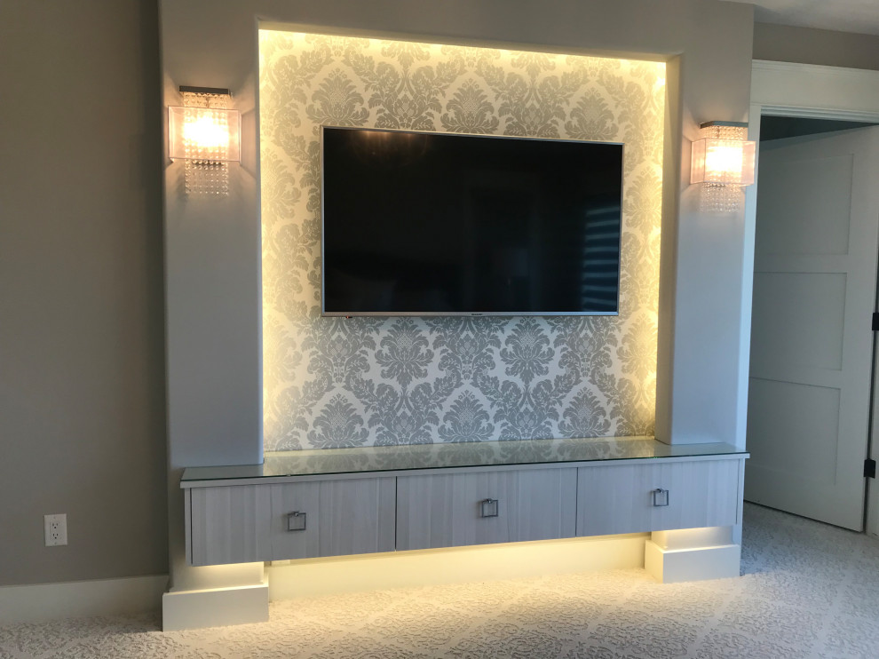 Sophisticated and Functional Master Bedroom Entertainment Center