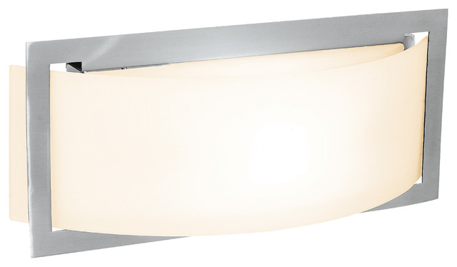 Argon Brushed Steel One-Light 12-Inch Wide Fluorescent Wall Sconce