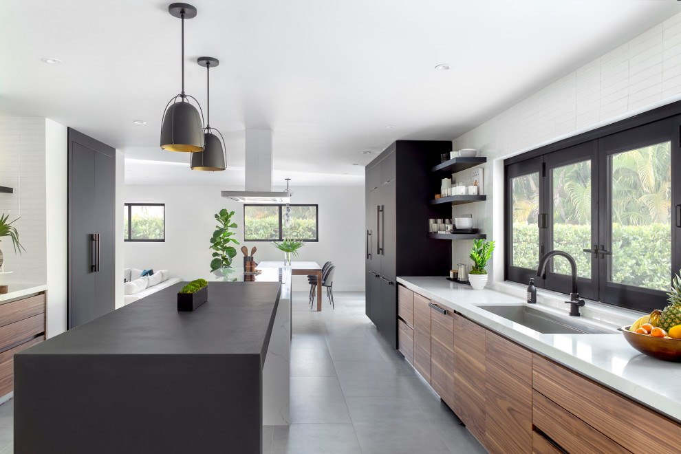Kitchen - contemporary kitchen idea in Miami
