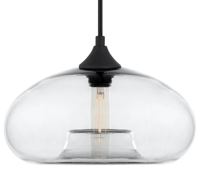 Cassini Glass 1 Light Clear Pendant Contemporary Cassini Glass 1 Light Clear Pendant