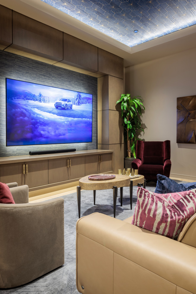 Westlake Lane - Mediterranean - Home Theater - Austin - by Marion ...