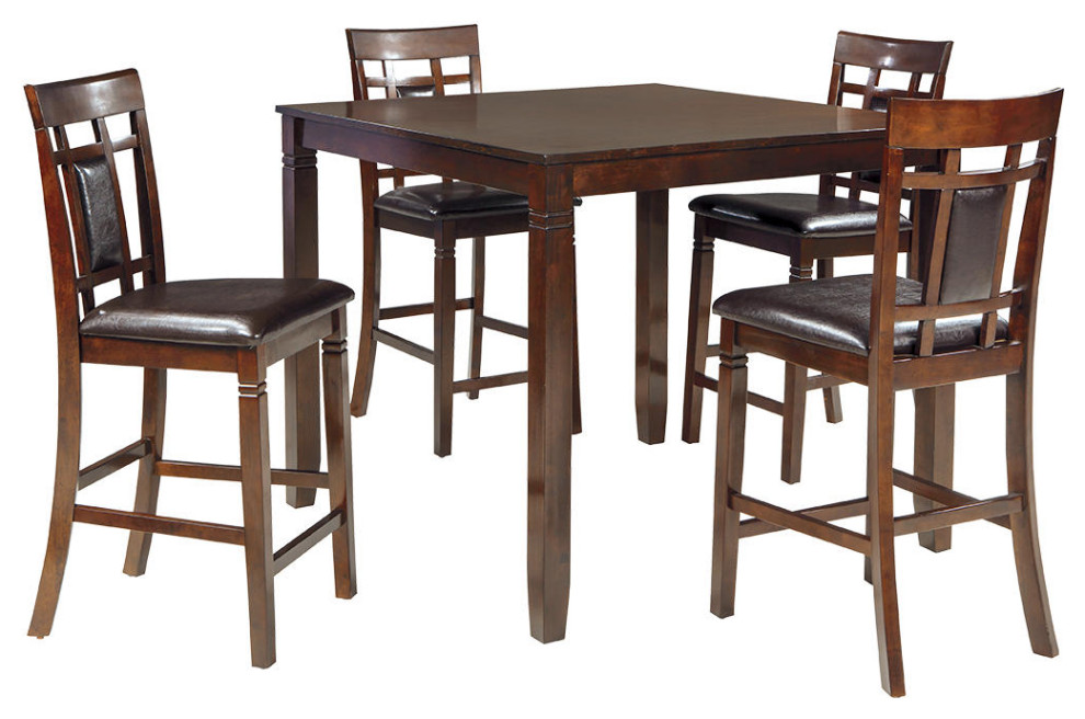 Bennox Brown Dining Room Counter Table, Set of 5