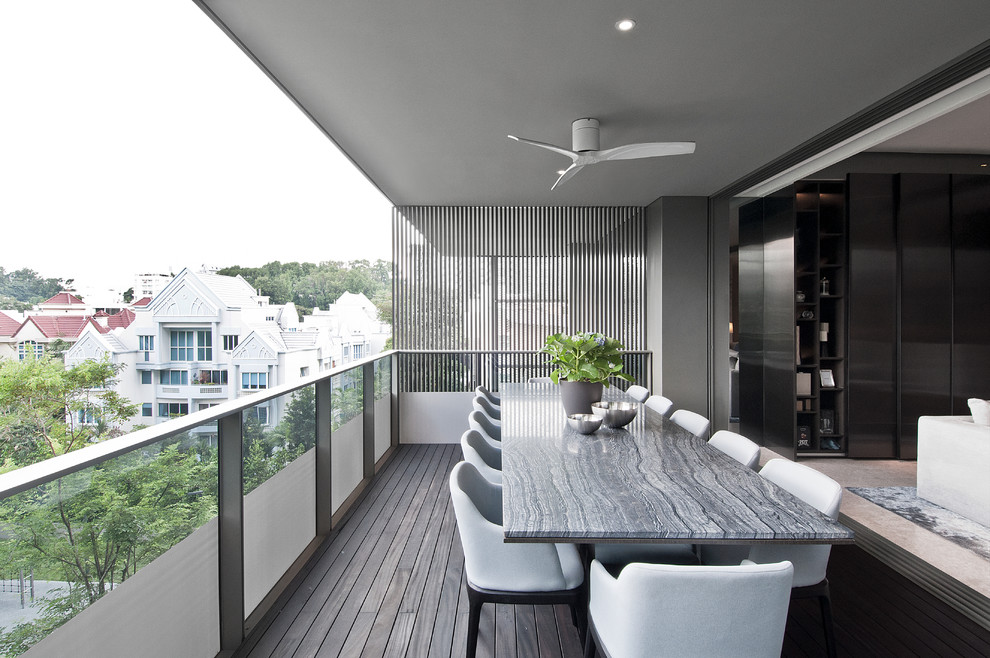Modern verandah in Singapore.