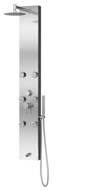 PULSE ShowerSpas Brushed Stainless Steel Monterey ShowerSpa 1042-SSB-1.8GPM
