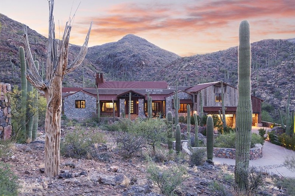 Entryway - rustic entryway idea in Phoenix