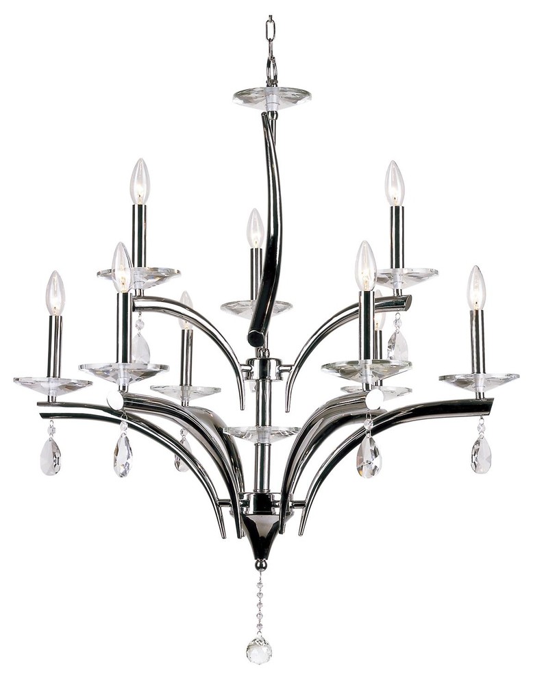 9 9 Light 2 Tier Candle Style Chandelier