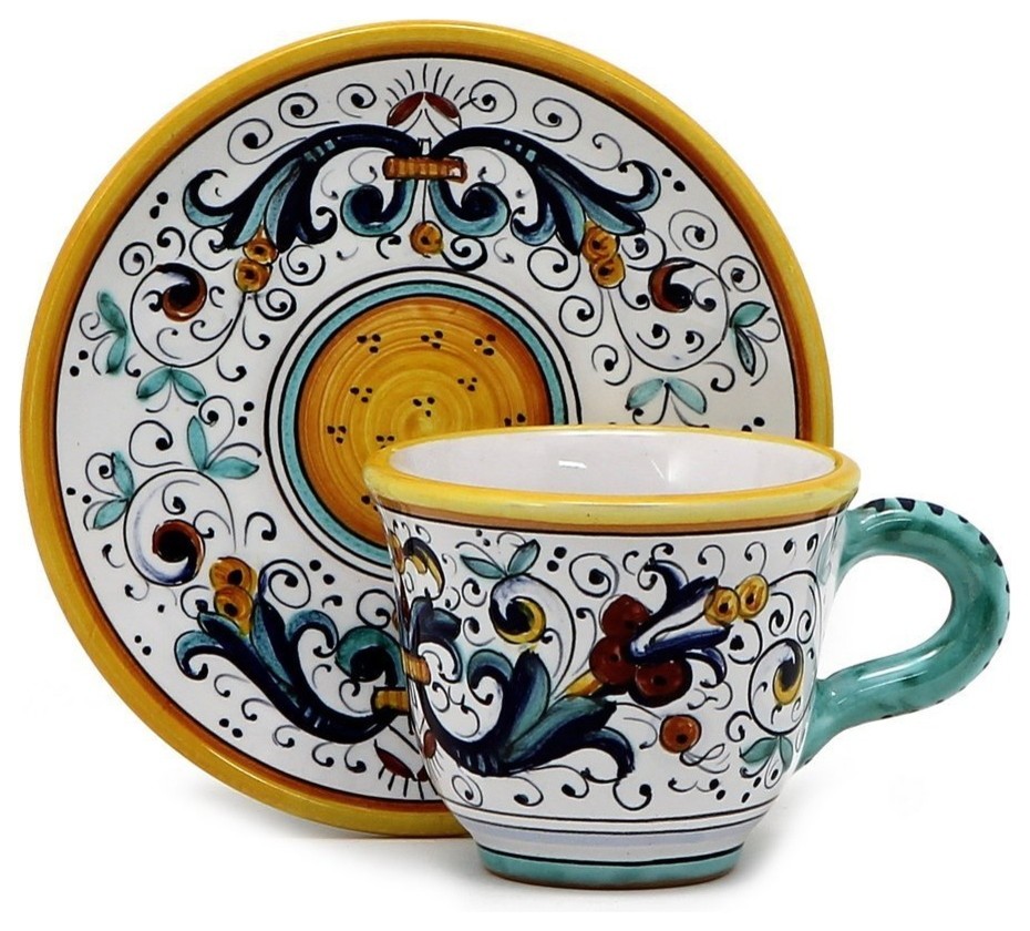 RICCO DERUTA DELUXE Espresso cup and Saucer (2 Oz), 2 Oz