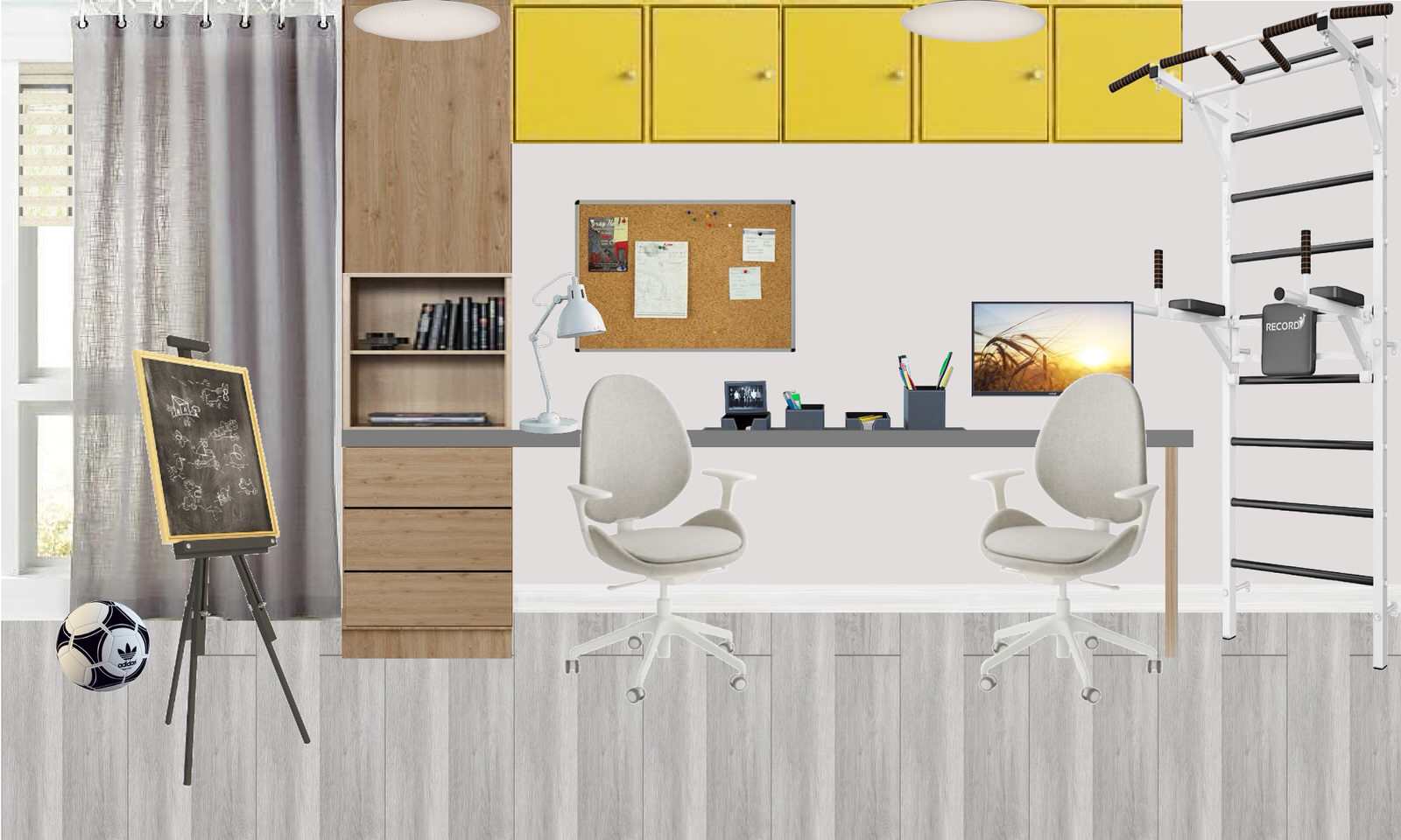 Коллаж художественно-стилевого решения детской комнаты