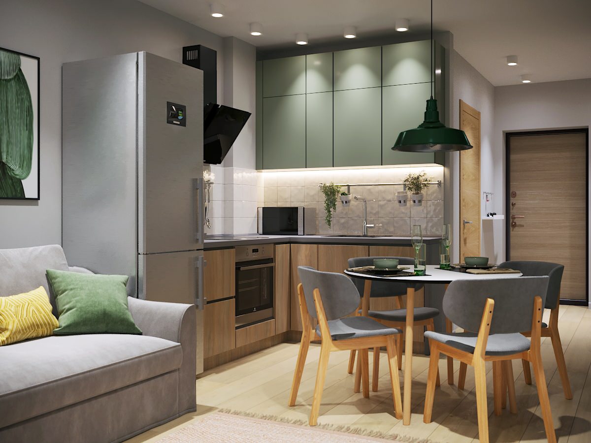 Зеленые акценты в ЖК "Цветной бульвар"