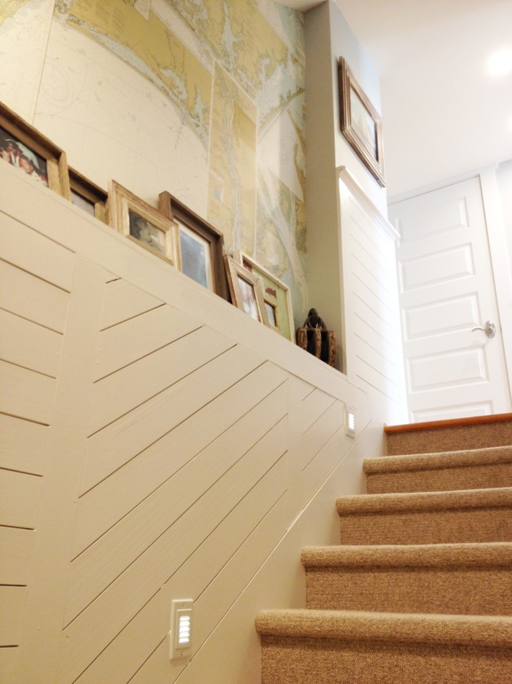 This is an example of a transitional staircase in Wilmington.