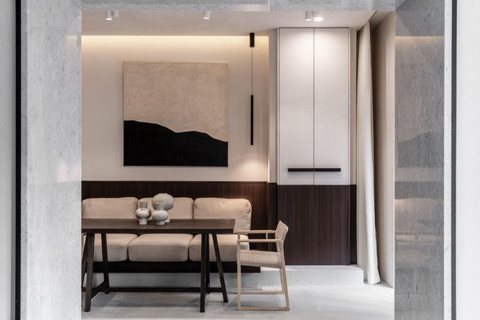 Софт-минимализм на мраморной кухне