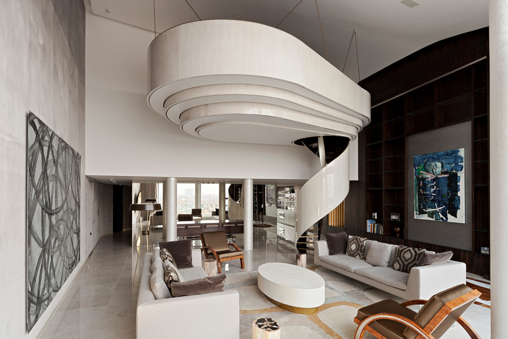 This is an example of a contemporary spiral staircase in London.