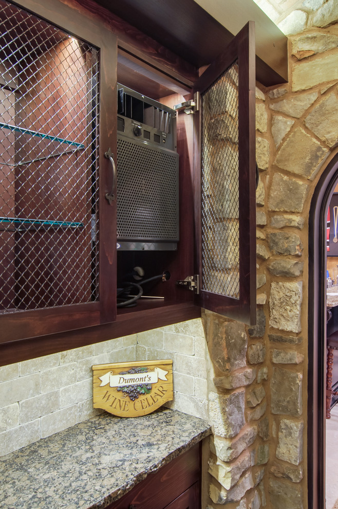 This is an example of a mediterranean wine cellar in Nashville.