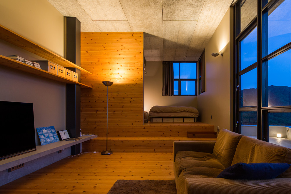 Contemporary bedroom in Tokyo Suburbs.