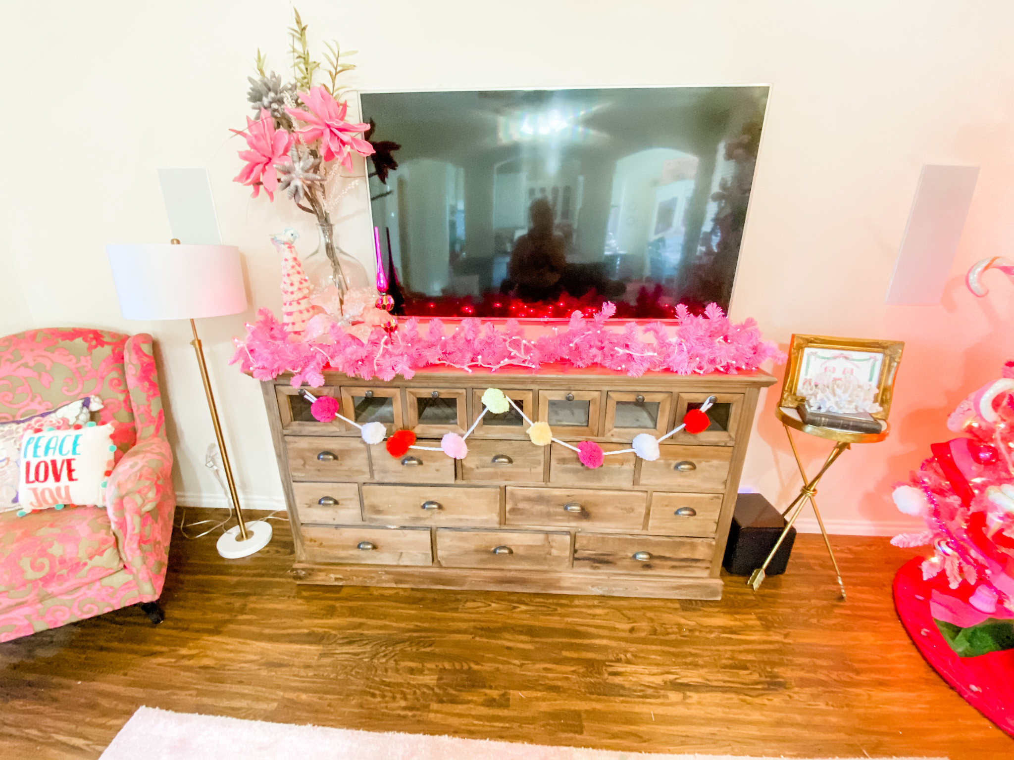 Pink Christmas Home Decor