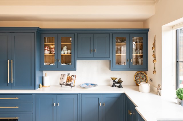 Luxury Blue Classic Shaker Kitchen klassisk-koekken
