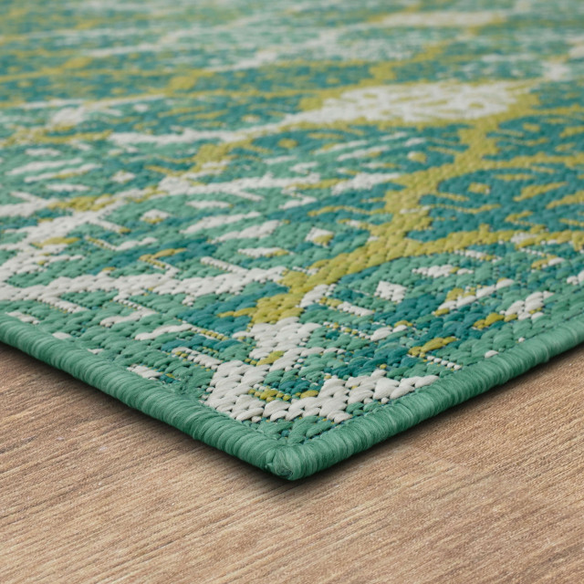 Mohawk Home Stamped Ikat Tandoori Outdoor Area Rug, 4'x5' 6 ...