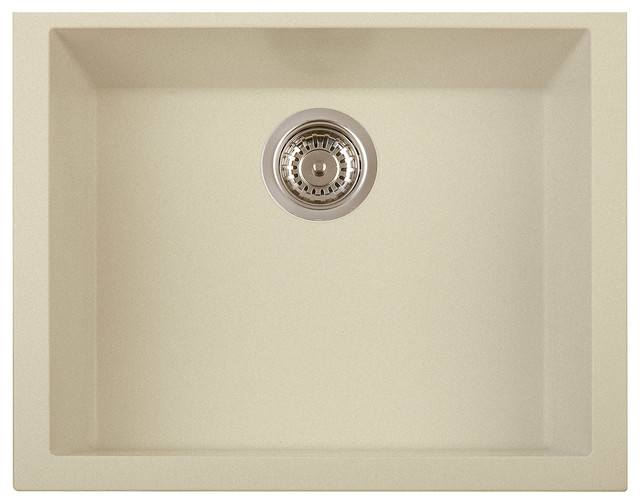 AB2420UM-B Biscuit 24" Undermount Single Bowl Granite Composite Kitchen Sink