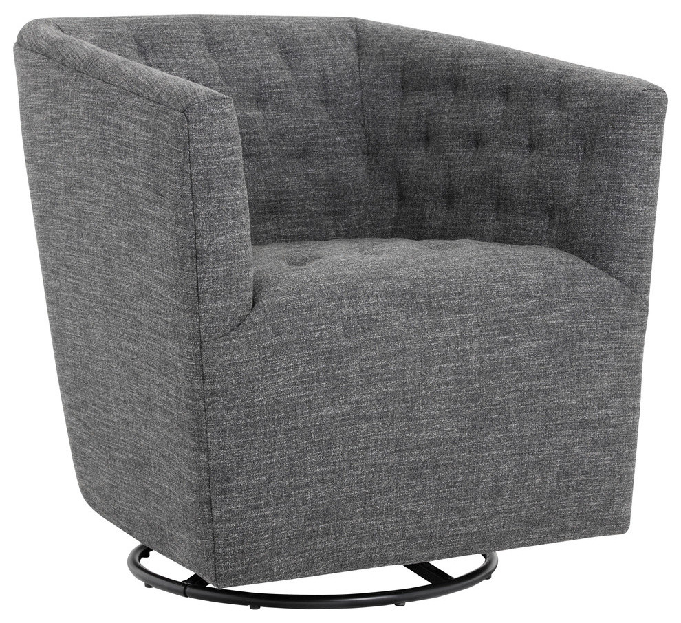 Reeves Swivel Armchair, Quarry Fabric
