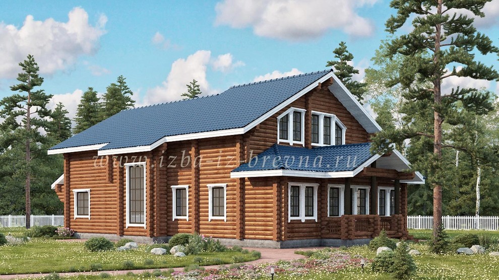 Проекты домов из оцилиндрованного бревна и профилированного бруса
