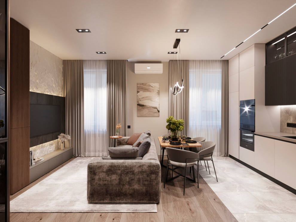 Московская современная квартира 97 кв.м для семьи с двумя детьми