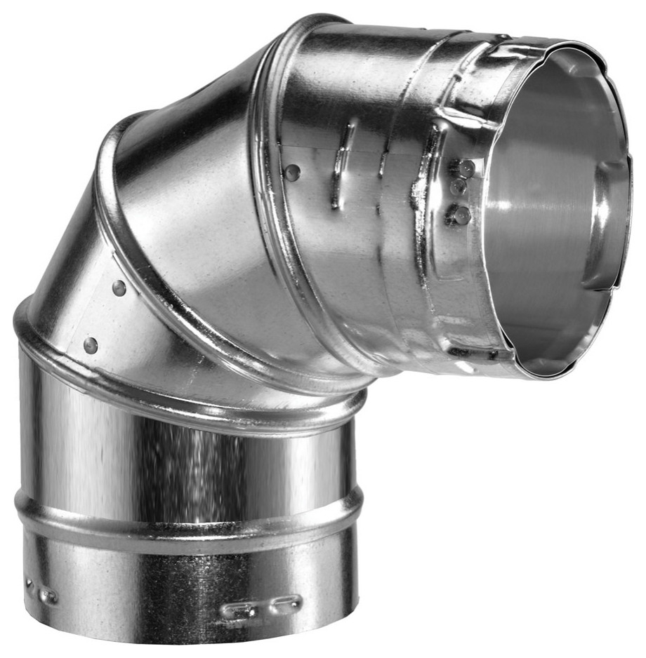 DuraVent 3GVL90 3" Inner Diameter - Type B Round Gas Vent Pipe - - Aluminum