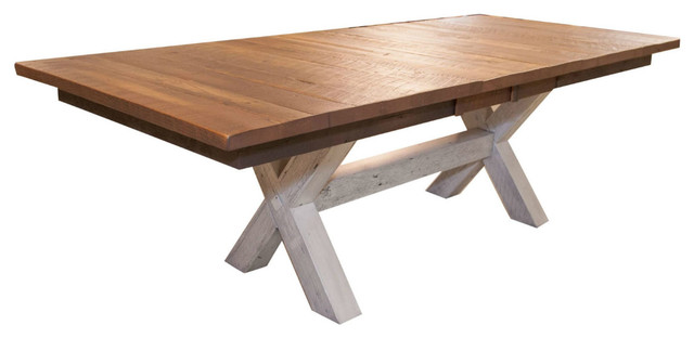 Foster Dining Table Reclaimed Barnwood, Murray Extendable Dining Table