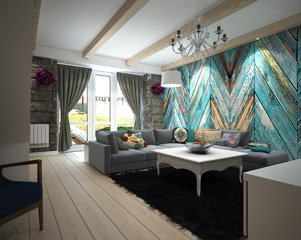 Таунхаус. Общая площадь 120 м2. Стиль Фьюжн.