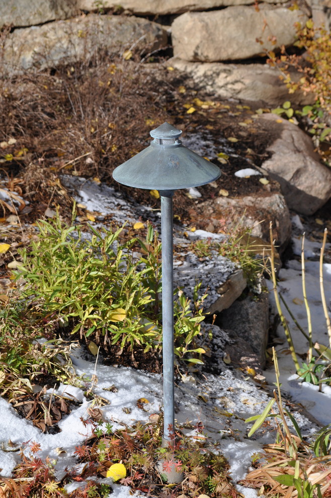 Inspiration for a rustic landscaping in Denver.