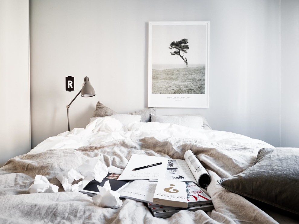 Photo of a scandinavian bedroom in Gothenburg.