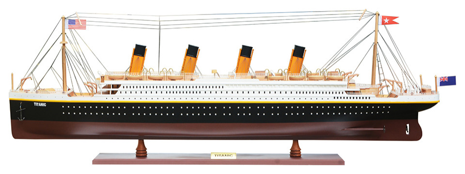 Titanic Painted Xl Cruise Ship Model - Beach Style - Decorative Objects ...