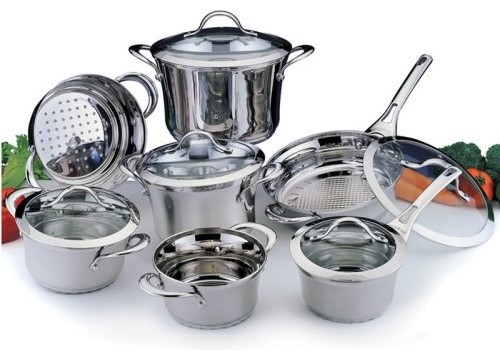 BergHOFF Tulip Glass Covered 12 Piece Cookware Set