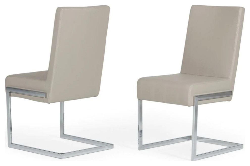 Miriam Modern Gray Dining Chair, Set of 2 Contemporary Dining