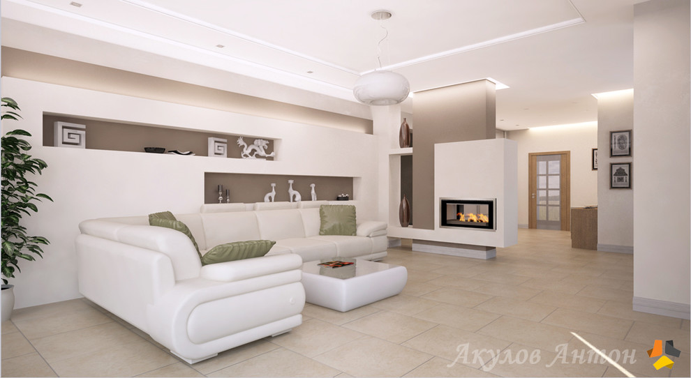 Дизайн-проект интерьера коттеджа в с.Малая Валяевка. 195 кв.м.