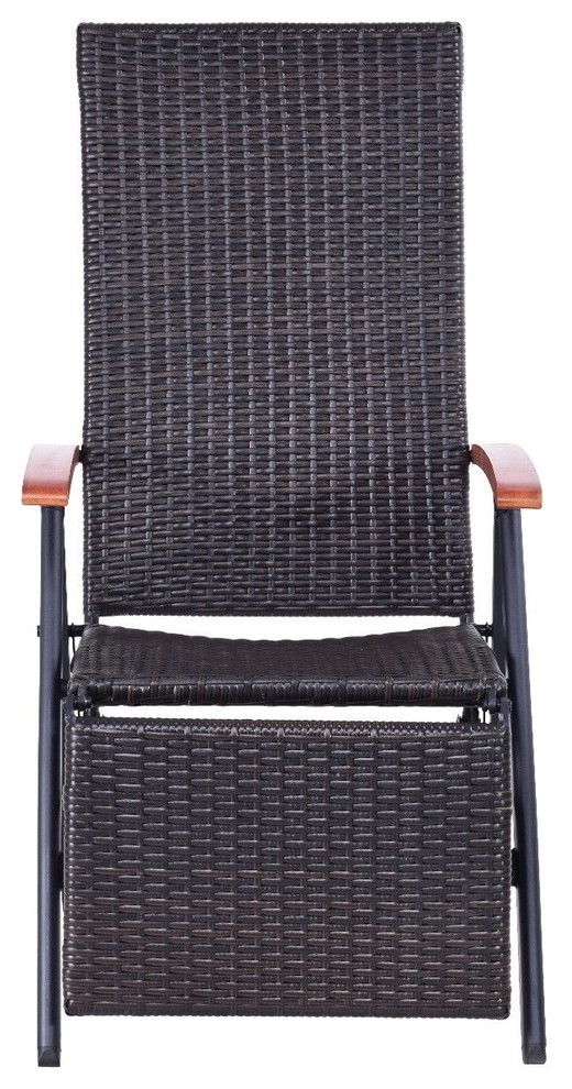 Modern Garden Folding Rattan Aluminum Recliner Chair Tropical Outdoor Folding Chairs By Imtinanz Llc