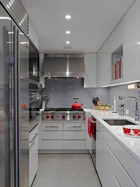 modern apartment nyc - contemporary - kitchen - new york -