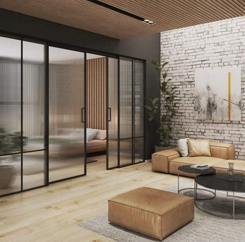 Sliding Doors Modern Living Room Toronto by Komandor Canada