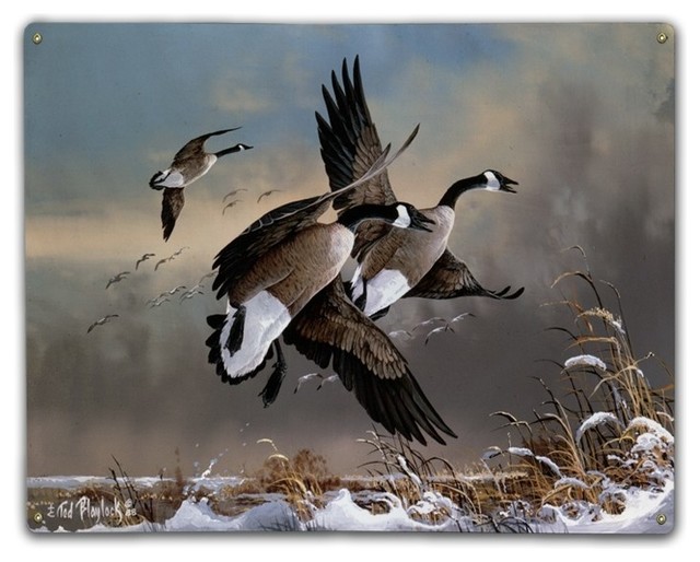 startled honkers, classic metal sign rustic metal wall art by legend studio houzz startled honkers, classic metal