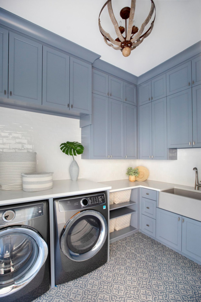 Inspiration for a beach style laundry room in Charleston.