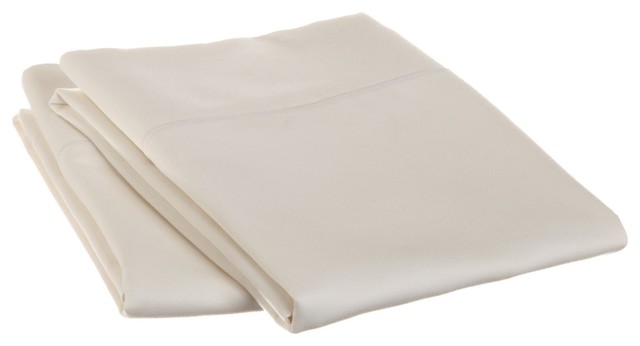 1500 Thread Count Cotton King White Solid Pillowcase Set