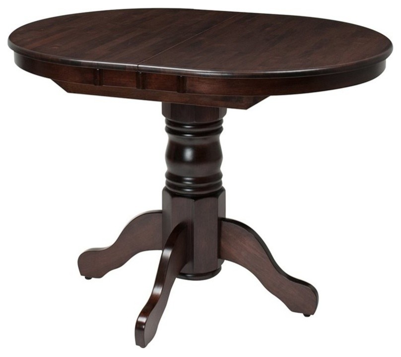CorLiving Dillon Extendable Oval Pedestal Table With 12" Leaf