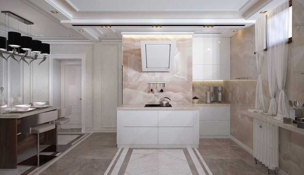 Кухня в цокольном этаже