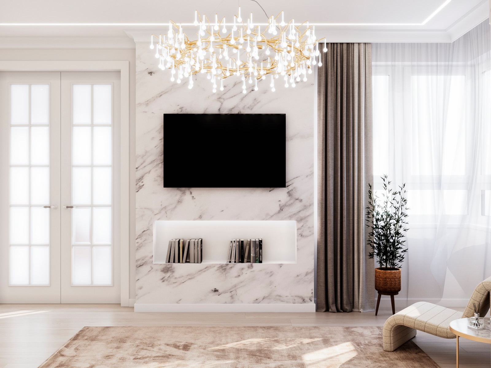 ДИЗАЙН ПРОЕКТ КВАРТИРЫ S=56,07 КВ.М.