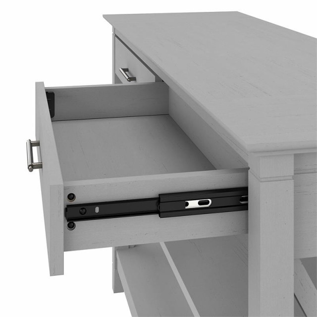Bush Furniture Key West Console Table with Drawers & Shelves in Washed Gray - Transitional ...