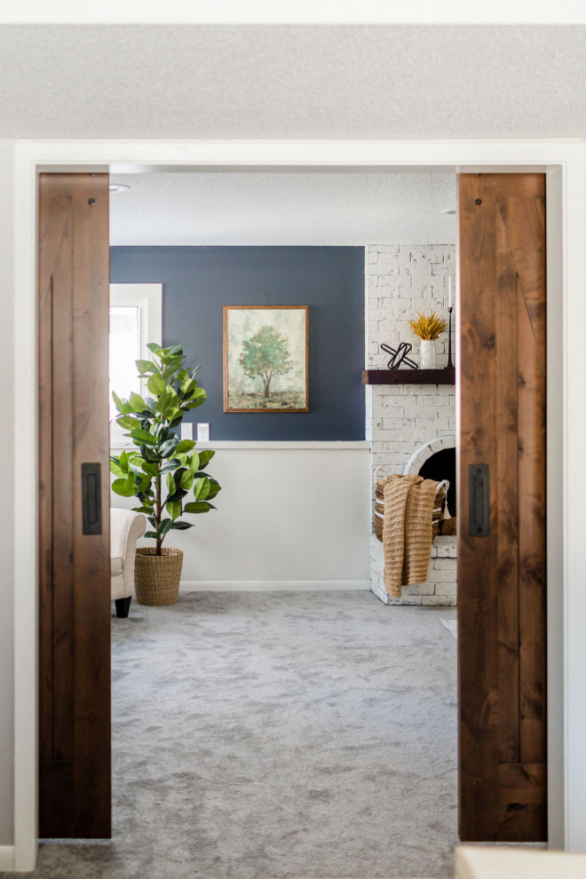Mountain style basement photo in Minneapolis