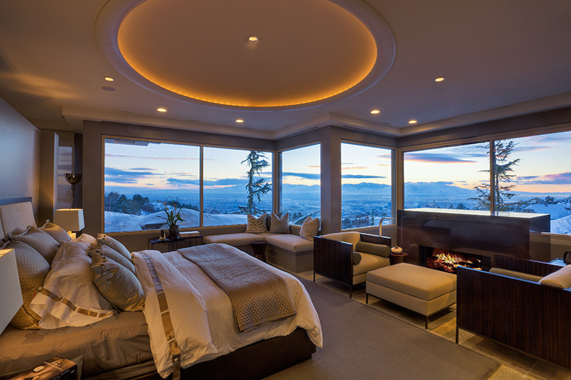 Inspiration for a contemporary bedroom in Salt Lake City.