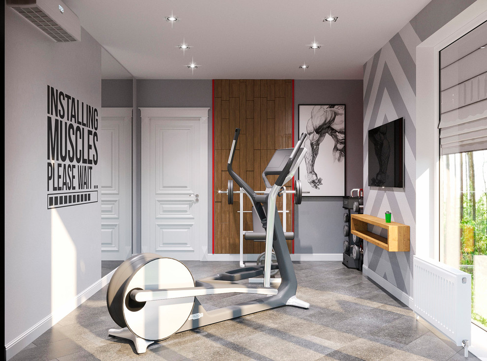 Интерьер спортзала в з.п. Бавария от Унистрой