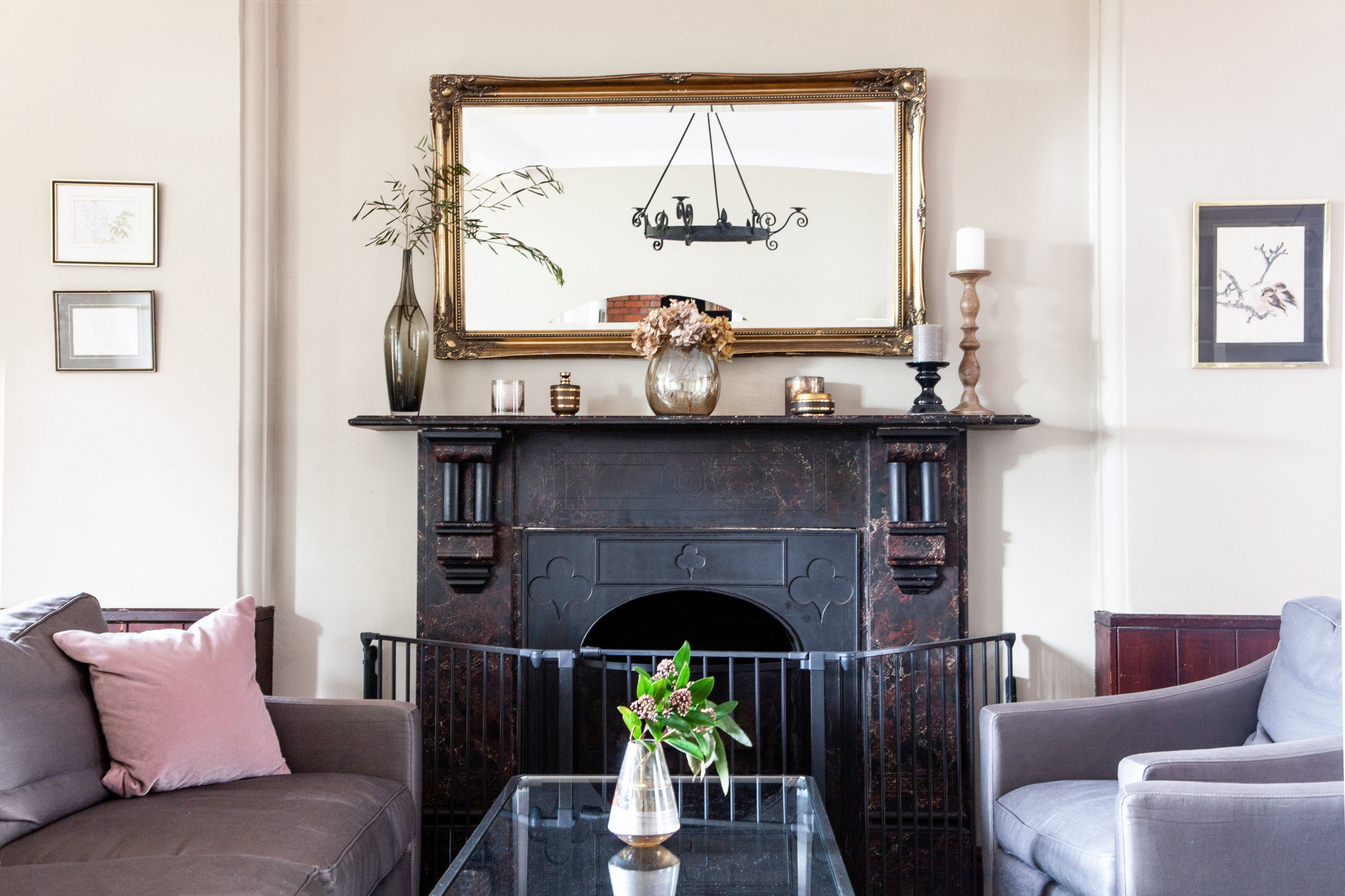 Converted Church Living & Dining Room Redesign